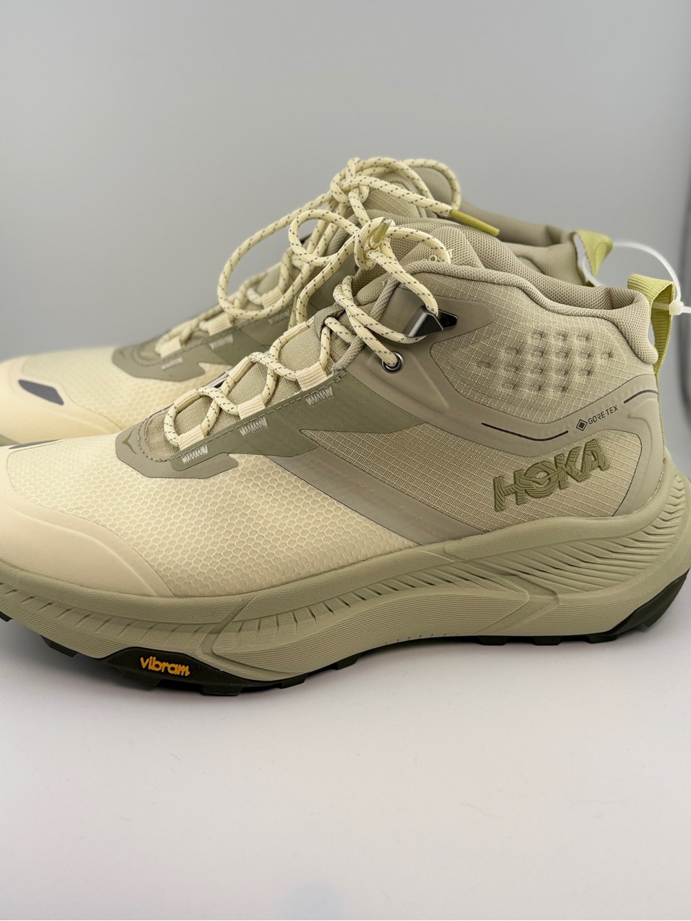 HOKA Transport Hike GTX Gore-Tex Vibram Hiking Shoes Oyster Mushroom Women’s 9.5